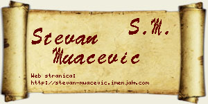 Stevan Muačević vizit kartica